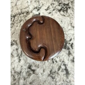 Vintage Richard Rothbard Moon Puzzle Box Wood Jewelry Storage 80s Signed